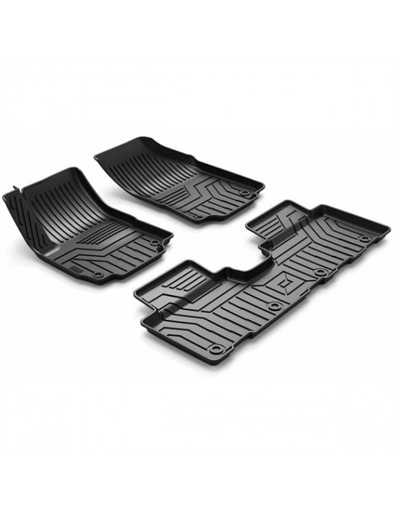 Custom Fit  3D TPE All Weather Car Floor Mats Liners for Chevy Equinox 2018-2020 (1st & 2nd Rows, Black)