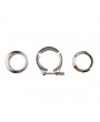 Universal Downpipe Exhaust 2.25" V-Band Clamp & Flanges Kit Silver