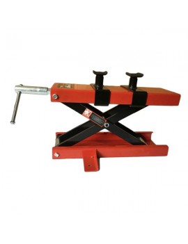 Motorcycle Steel Adjustable Scissor Lift with Fixation Clamp Red